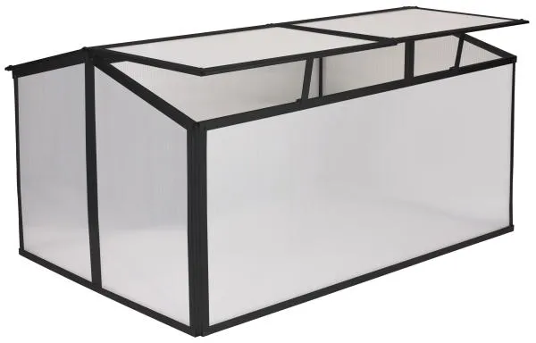 Miniväxthus svart 120x80x57cm