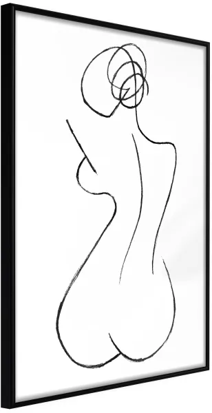 ARTGEIST Affisch med ram - Hourglass Guld med passepartout 20x30