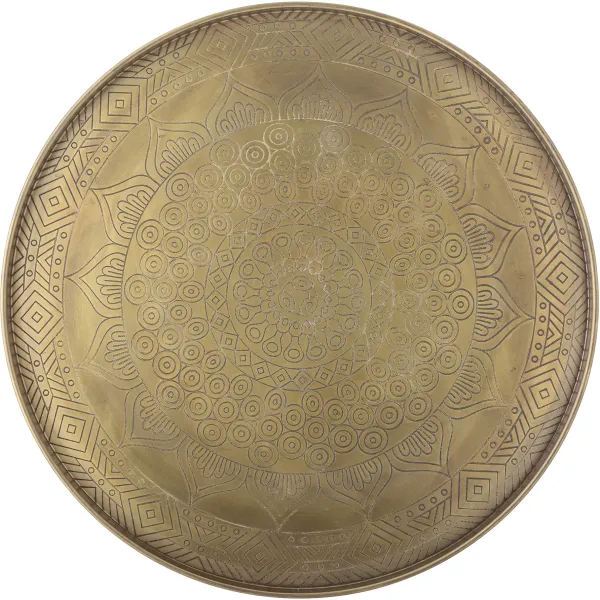 BLOOMINGVILLE Conan Bricka, Guld, Metall, D40xH2 cm