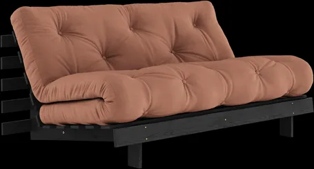 Karup Design Roots Bäddsoffa med Madrass Roots 160x200 Lera Brun/Svart Lackad