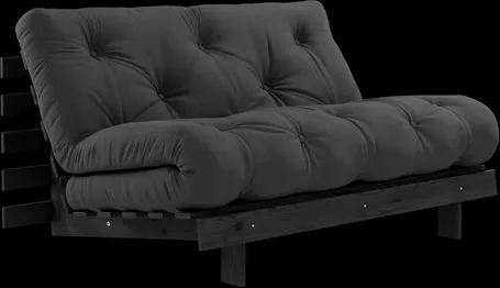 Karup Design Roots Bäddsoffa med Madrass Roots 140x200 Mörkgrå/Svart Lackad