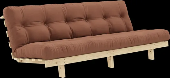Karup Design Lean Bäddsoffa med madrass Alpha 130x200 Clay Brown/Raw